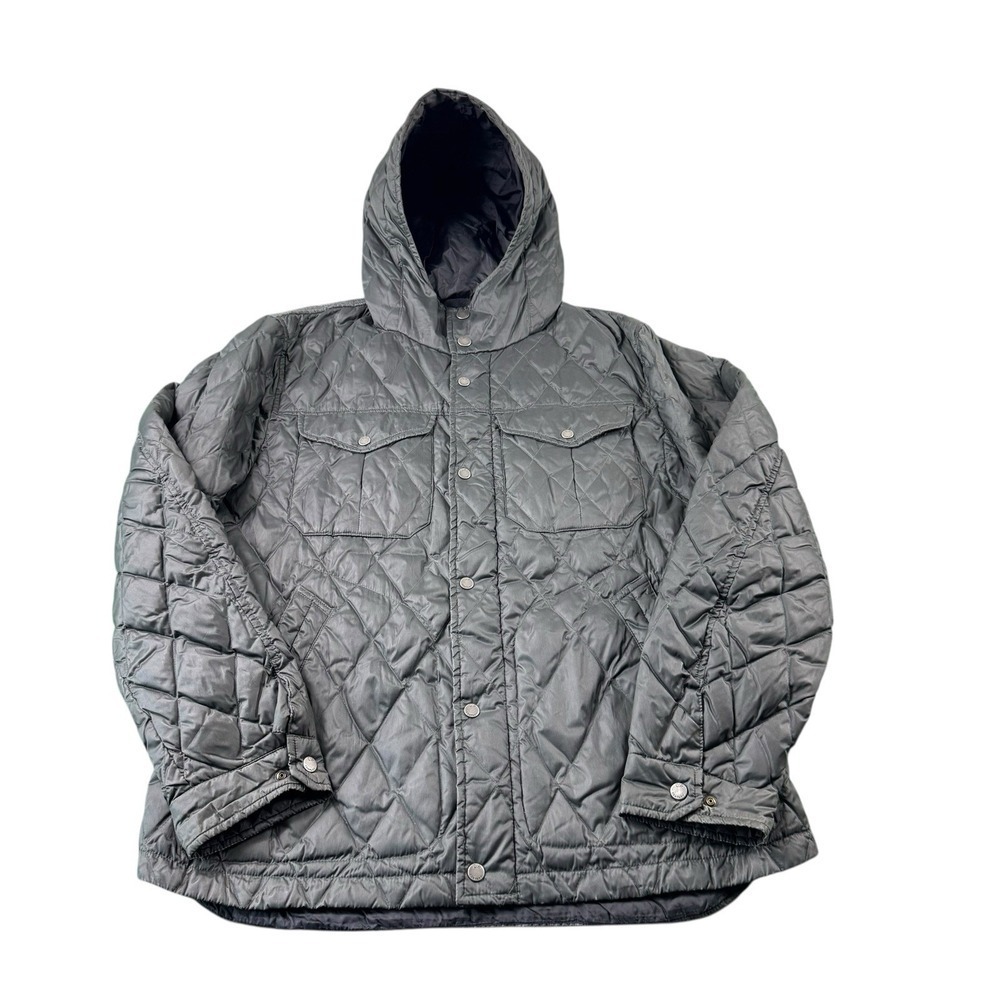 C.P. Company Gray Quilted Down Puffer Men's Full Zip Men's Hooded Jacket Size 52